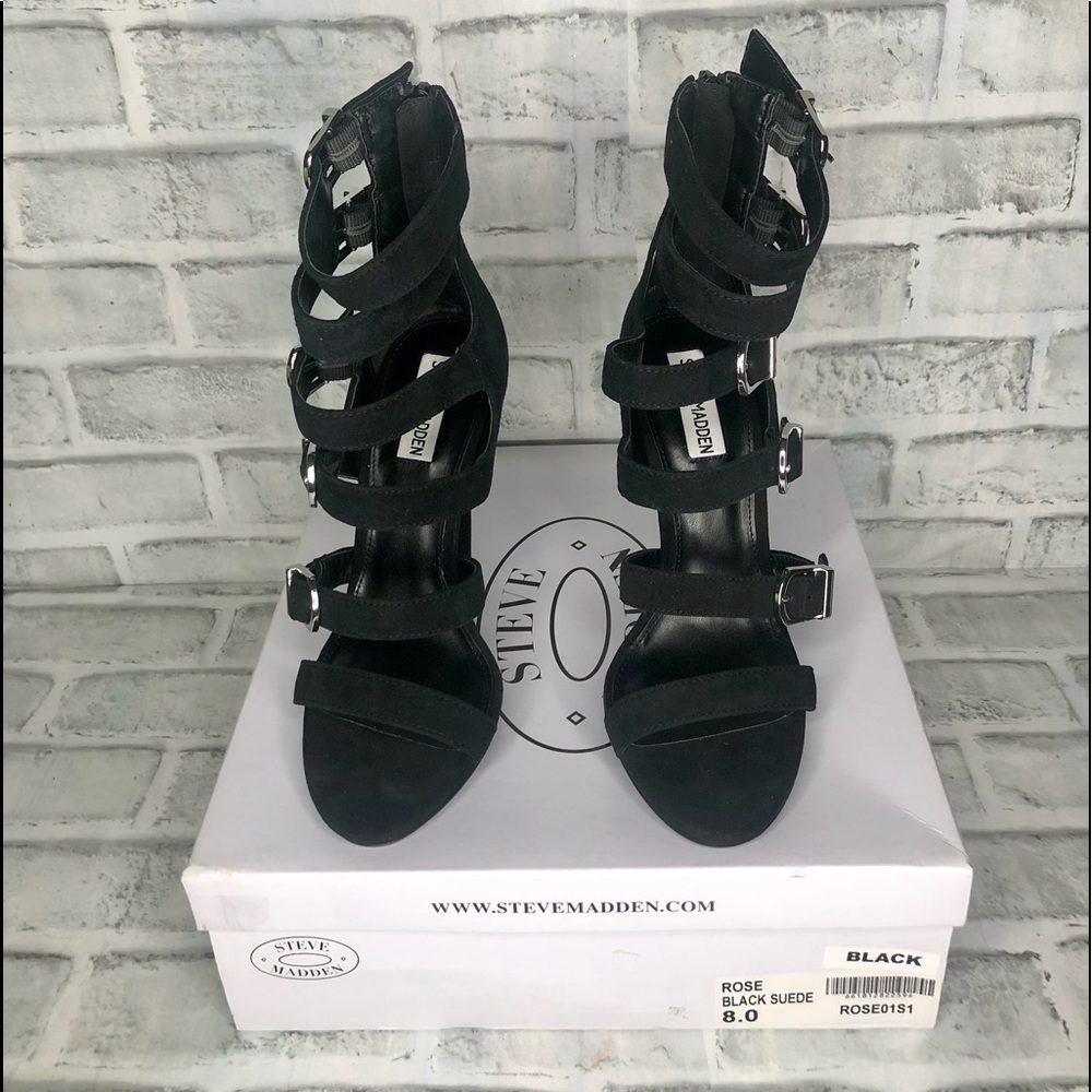 Steve Madden “Rose Black Suede” Stiletto 7.5. New